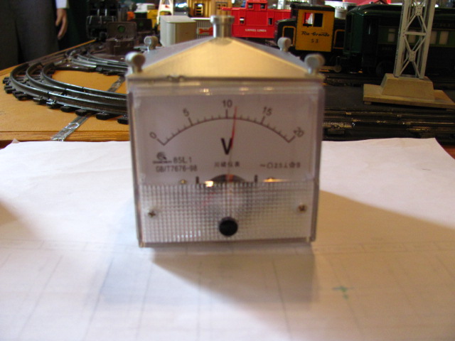 1:48 20 Volt AC Volt meter disguised as a Trackside Railroad Equipment Enclosure
