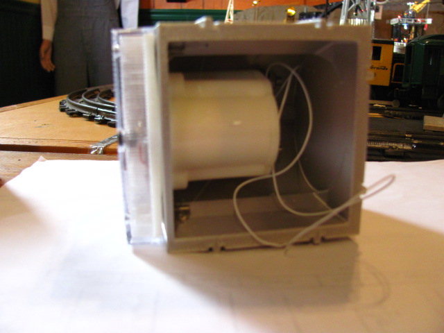 1:48 20 Volt AC Volt meter disguised as a Trackside Railroad Equipment Enclosure