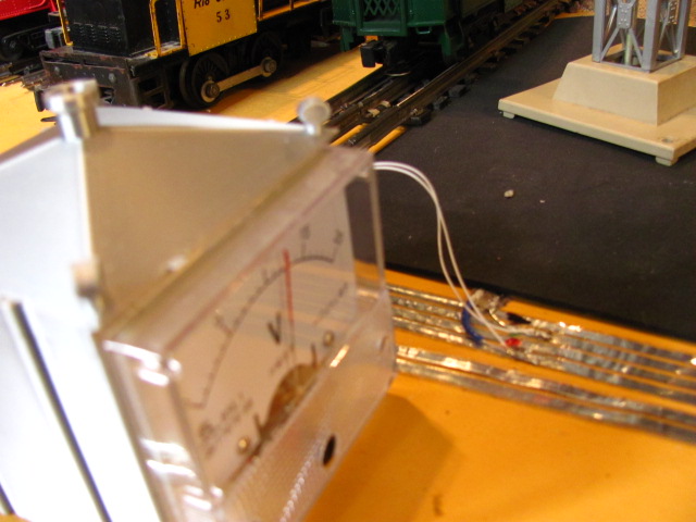 1:48 20 Volt AC Volt meter disguised as a Trackside Railroad Equipment Enclosure