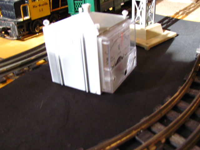 1:48 20 Volt AC Volt meter disguised as a Trackside Railroad Equipment Enclosure