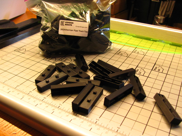 60 Railroad Ties (10 sections) -S Gauge-American Flyer Track Cinder Streets