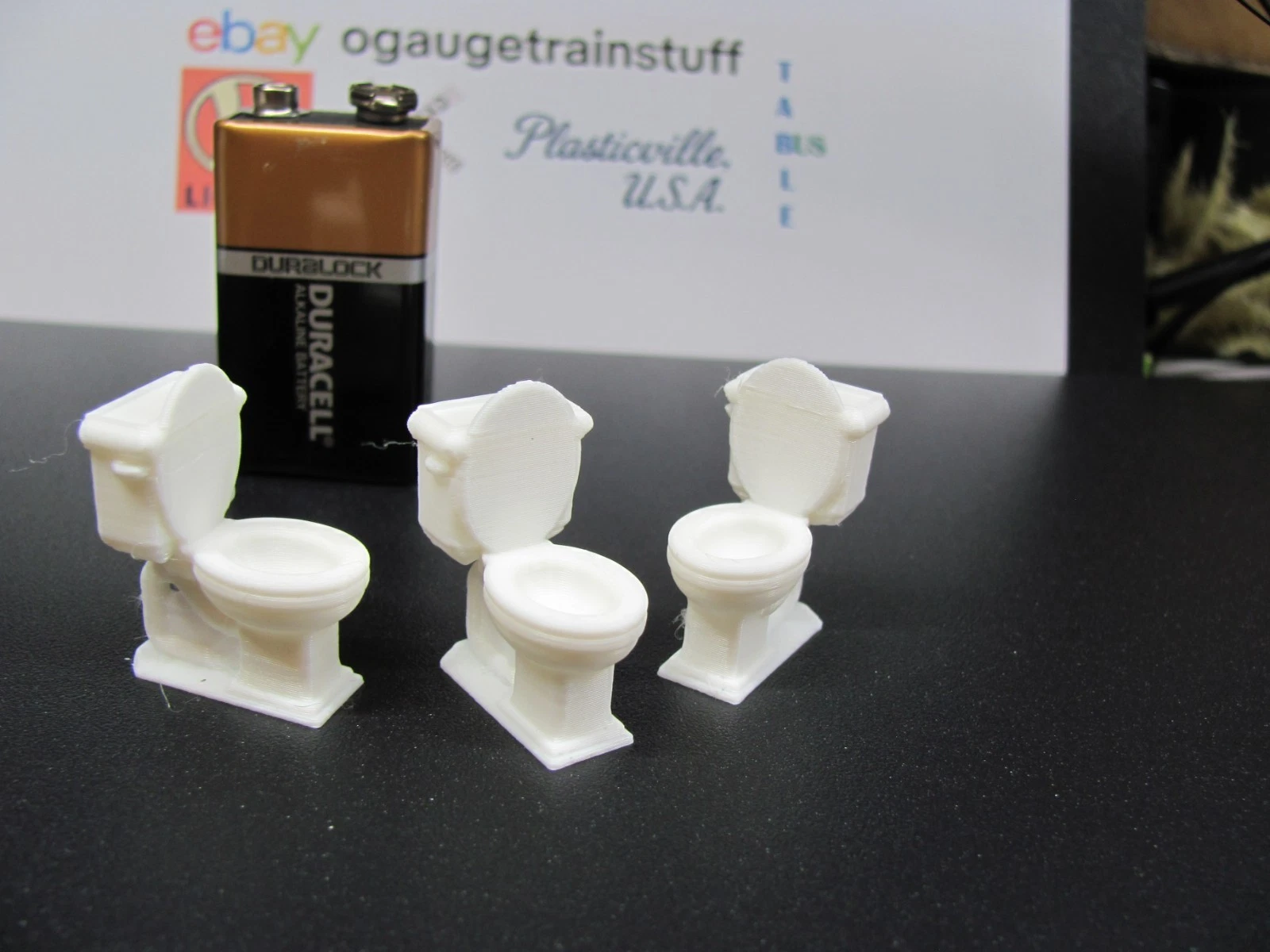 O Scale 1:48 (3) White Toilets Made in USA