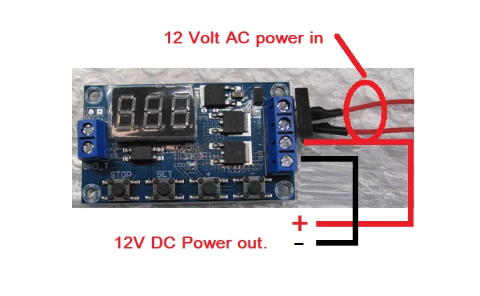 O Gauge 12 volt AC adjustable lighting timer from 1 sec to 999 min Free Shipping