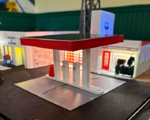 O Gauge Gas Station CANOPY Mod for Plasticville