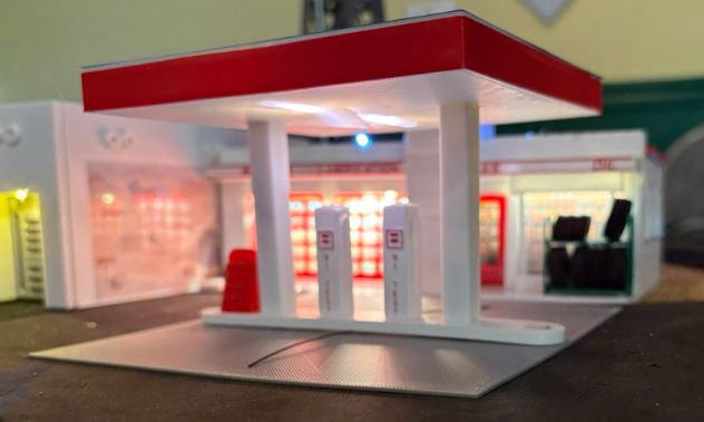 O Gauge Gas Station CANOPY Mod for Plasticville