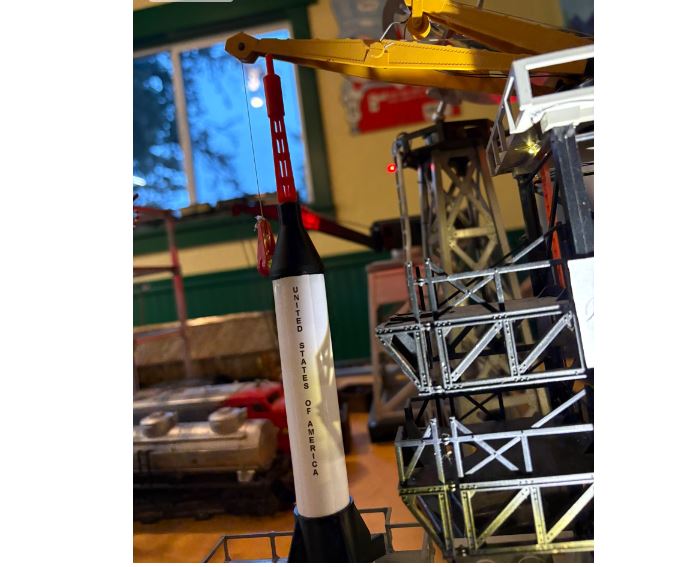 O Gauge NASA Mercury Atlas Rocket for Lionel 175 Gantry Cinder Shops