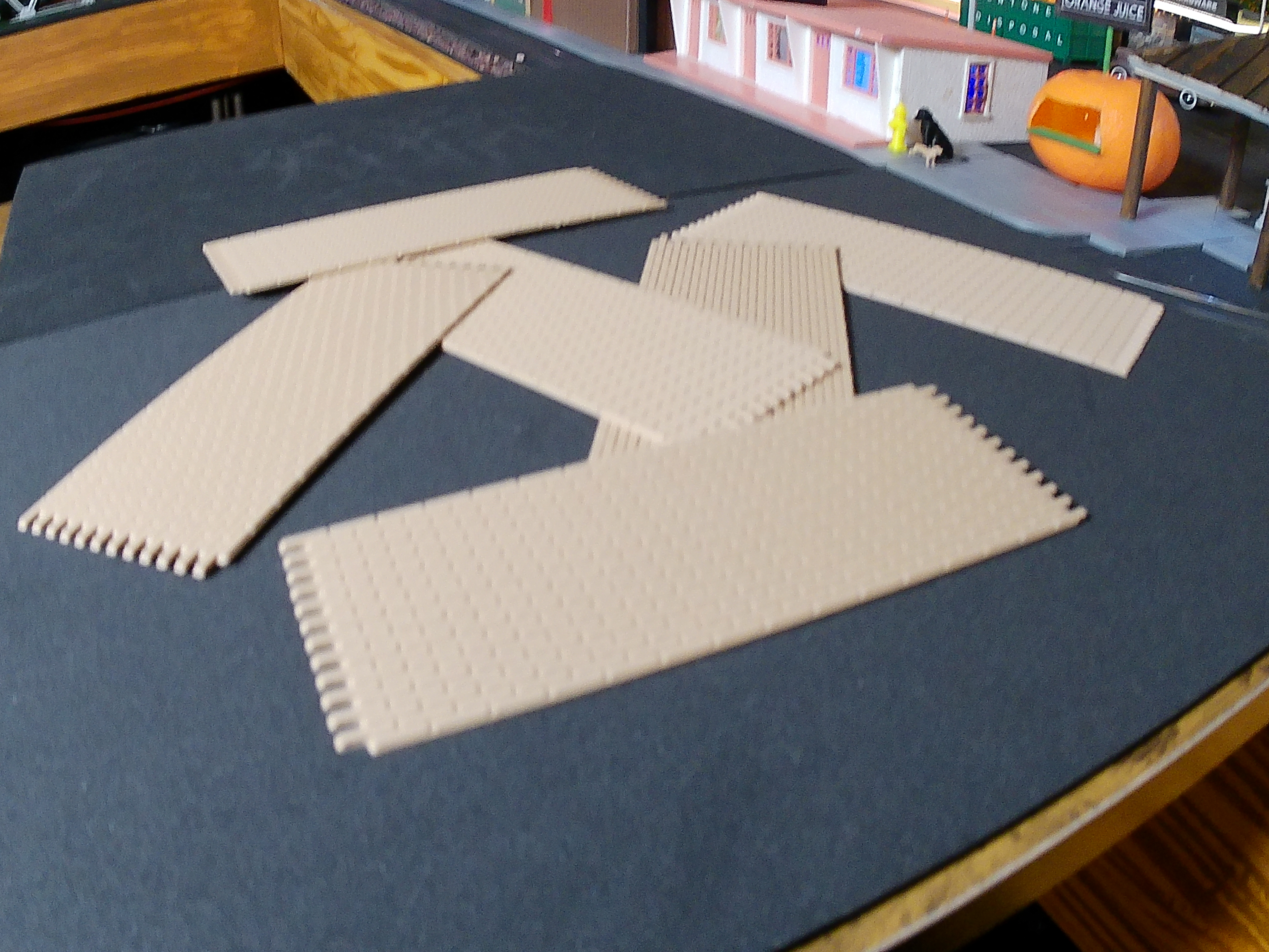 1:48 O Scale Adobe Brick Veneer Sheet (2\" x 5\") Wall Material by Cinder Shops