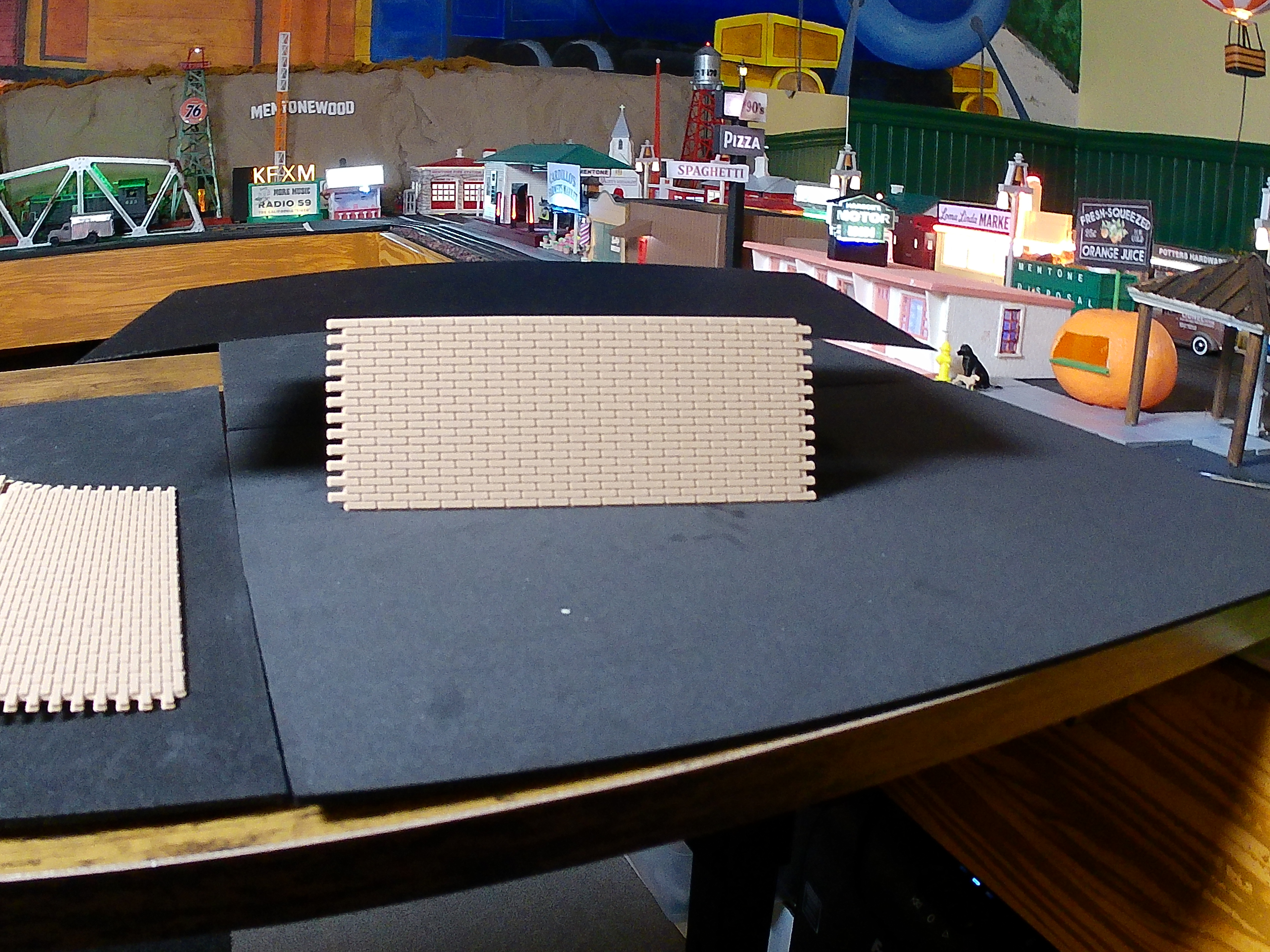 1:48 O Scale Adobe Brick Veneer Sheet (2\" x 5\") Wall Material by Cinder Shops