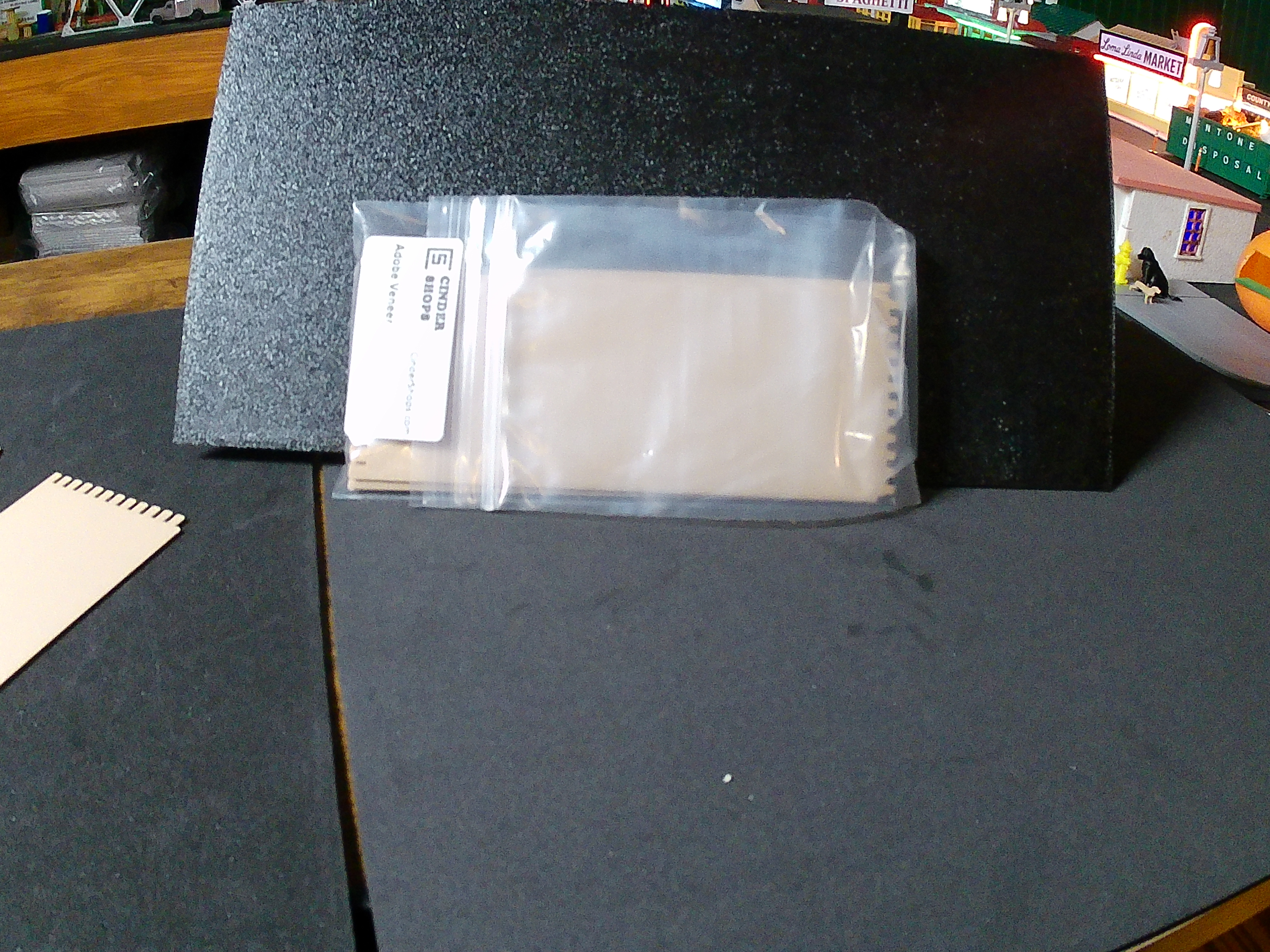 1:48 O Scale Adobe Brick Veneer Sheet (2\" x 5\") Wall Material by Cinder Shops