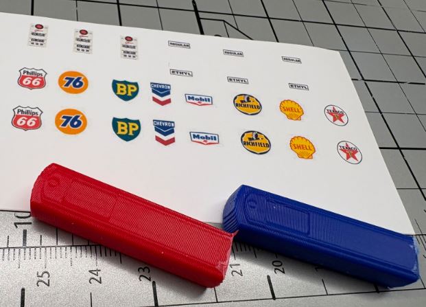 O-Gauge Vintage Service Station Fuel Pumps (2) by Cinder Shops