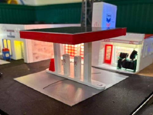 O Gauge Gas Station CANOPY Mod for Plasticville