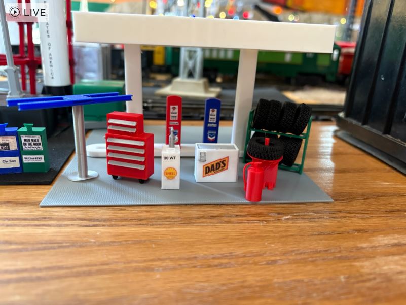 O Gauge Gas Station CANOPY Mod for Plasticville
