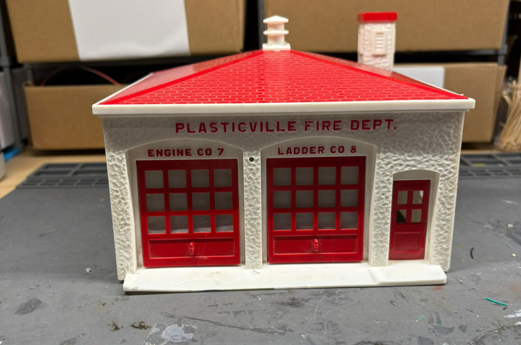 0 scale 1:48 Plasticville Fire Station \"Rock Look\" Conversion Kit- Cinder Shops
