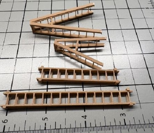 O-Gauge 4 Wooden Ladders by Cinder Shops