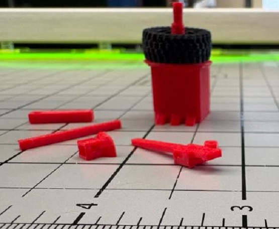 O-Gauge Vintage Service Station Tire Machine by Cinder Shops