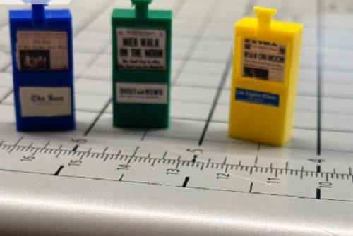 O-Gauge 3 Newspaper Racks by Cinder Shops