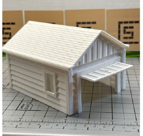 1:48 O-Gauge Plasticville Friendly Detached Garage by Cinder Shops