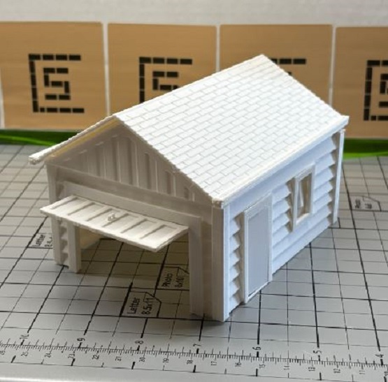 1:48 O-Gauge Plasticville Friendly Detached Garage by Cinder Shops