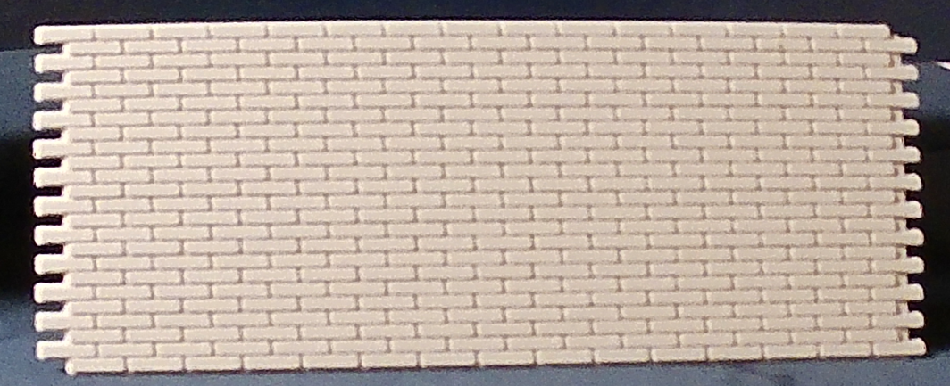 1:48 O Scale Adobe Brick Veneer Sheet (2\" x 5\") Wall Material by Cinder Shops