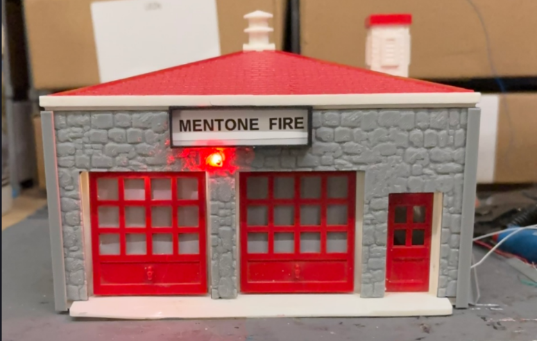 0 scale 1:48 Plasticville Fire Station \"Rock Look\" Conversion Kit- Cinder Shops