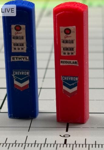 O-Gauge Vintage Service Station Fuel Pumps (2) by Cinder Shops
