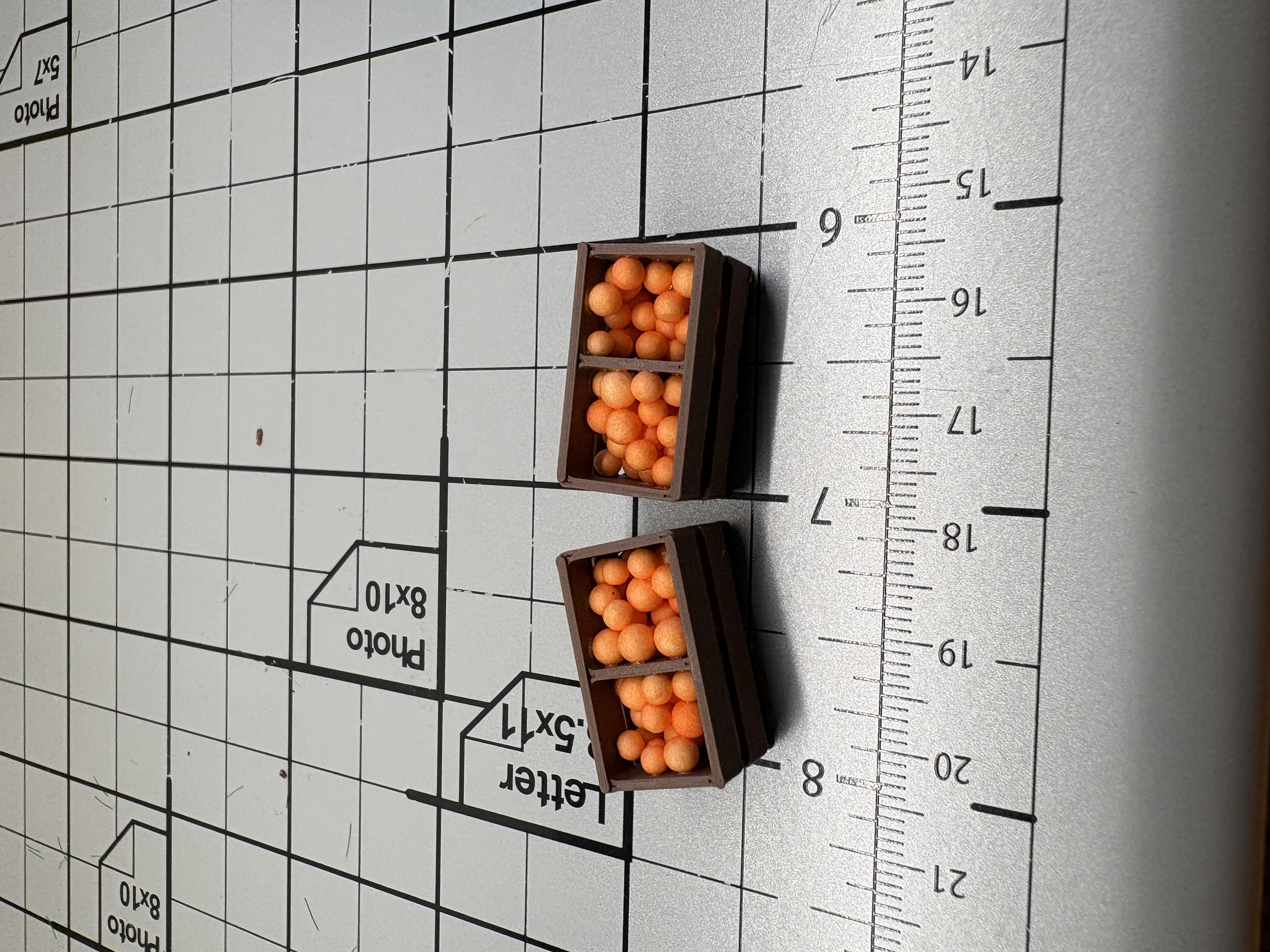1:48 O-Gauge Individual Filled Orange Grove Crates By Cinder Shops